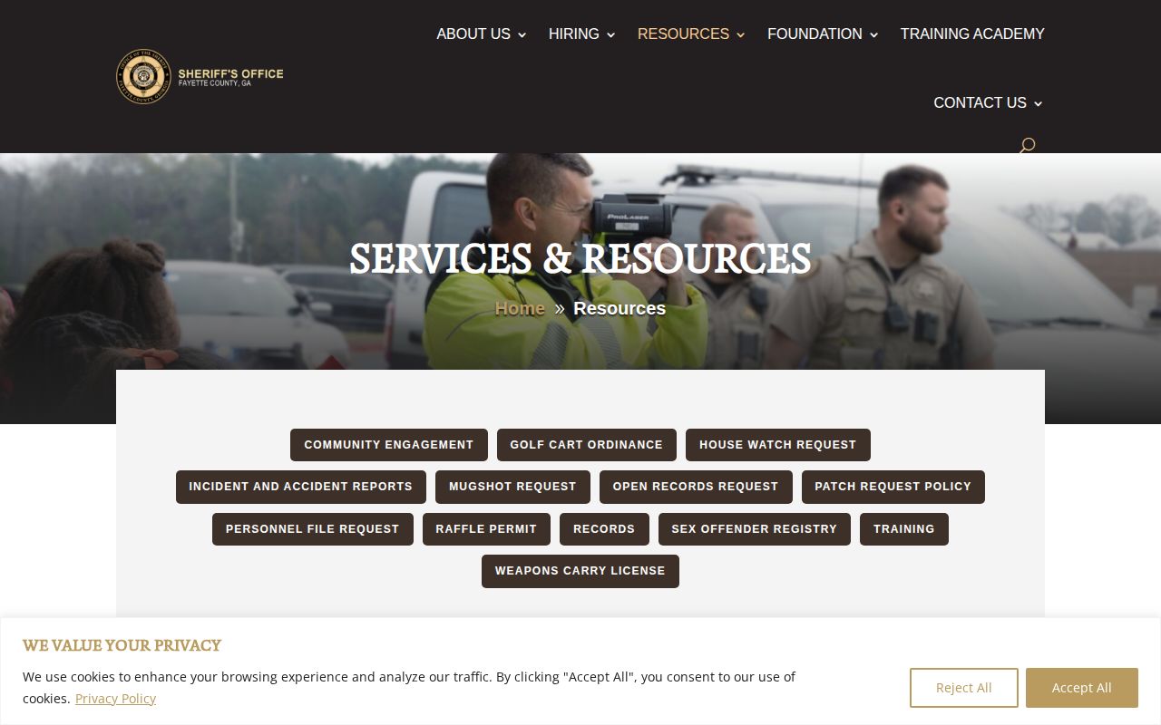 Fayette County Sheriff mugshot request resources