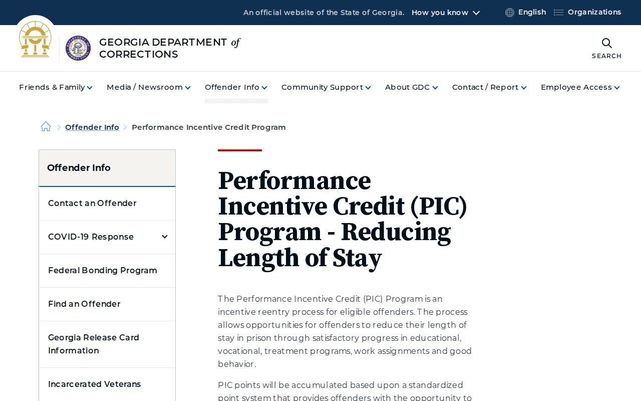 Georgia Performance Incentive Credit release rules